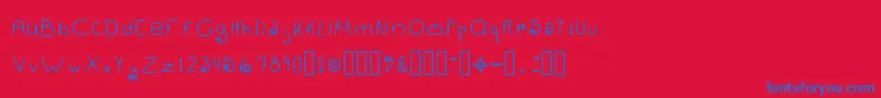 Dangowee Font – Blue Fonts on Red Background