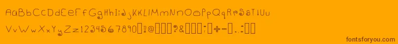 Dangowee Font – Brown Fonts on Orange Background