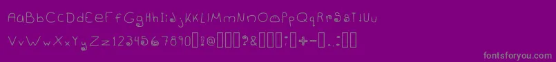 Dangowee Font – Gray Fonts on Purple Background