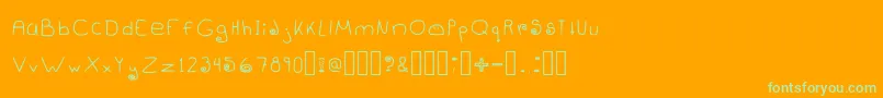 Dangowee Font – Green Fonts on Orange Background