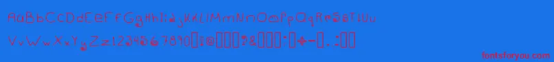 Dangowee Font – Red Fonts on Blue Background