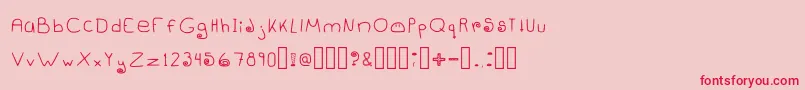 Dangowee Font – Red Fonts on Pink Background