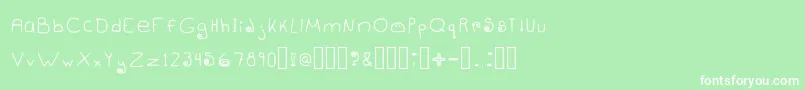 Dangowee Font – White Fonts on Green Background
