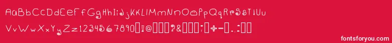 Dangowee Font – White Fonts on Red Background