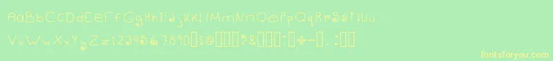 Dangowee Font – Yellow Fonts on Green Background