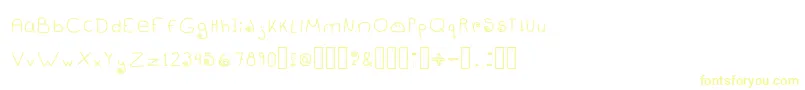 Dangowee Font – Yellow Fonts on White Background