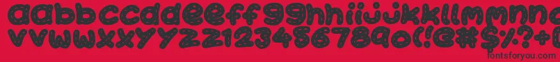 KawaiiStitch Font – Black Fonts on Red Background