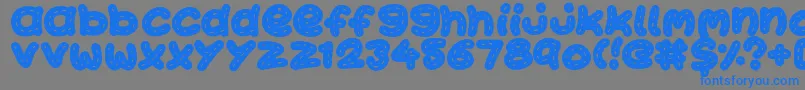 KawaiiStitch Font – Blue Fonts on Gray Background