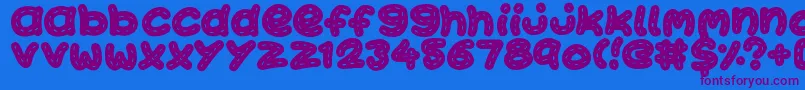 KawaiiStitch Font – Purple Fonts on Blue Background