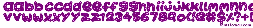 KawaiiStitch Font – Purple Fonts on White Background