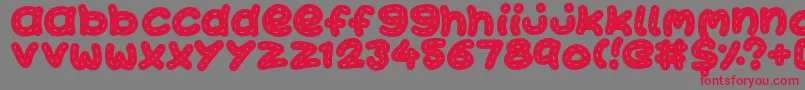 KawaiiStitch Font – Red Fonts on Gray Background