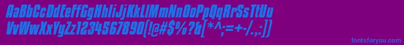 KenyancoffeergBolditalic Font – Blue Fonts on Purple Background