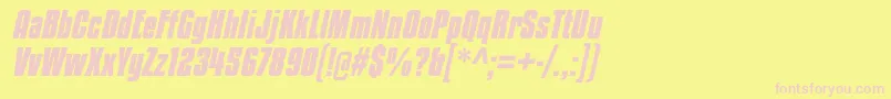 KenyancoffeergBolditalic Font – Pink Fonts on Yellow Background