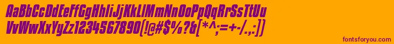 KenyancoffeergBolditalic Font – Purple Fonts on Orange Background
