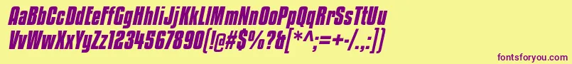 KenyancoffeergBolditalic Font – Purple Fonts on Yellow Background