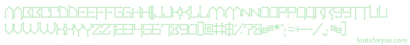 Circuitboard-Schriftart – Grüne Schriften auf weißem Hintergrund
