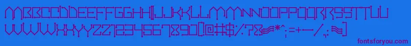 Fonte Circuitboard – fontes roxas em um fundo azul
