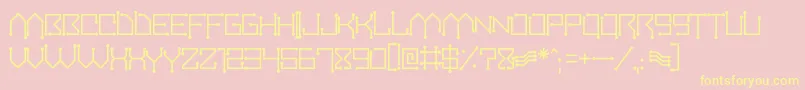 Circuitboard Font – Yellow Fonts on Pink Background