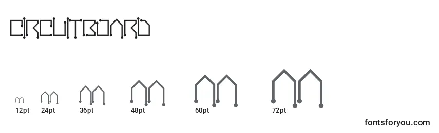 Größen der Schriftart Circuitboard (72131)