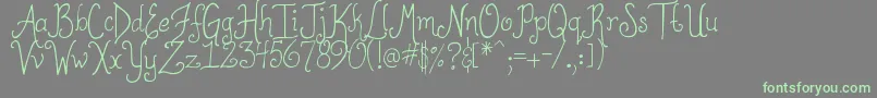 DjbToBeContinued Font – Green Fonts on Gray Background