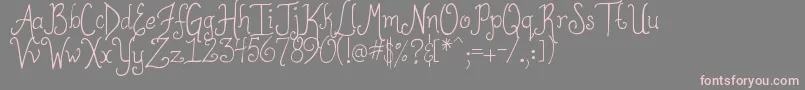DjbToBeContinued Font – Pink Fonts on Gray Background