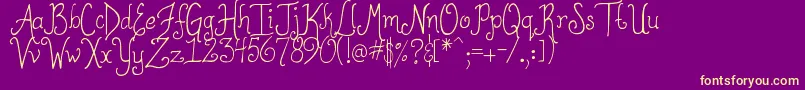 DjbToBeContinued Font – Yellow Fonts on Purple Background