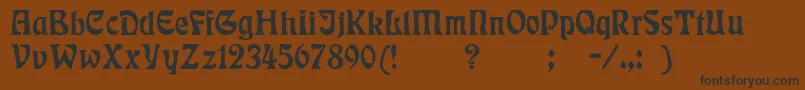 Шрифт Badmann – чёрные шрифты на коричневом фоне