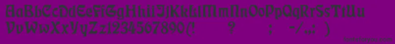 Badmann-fontti – mustat fontit violetilla taustalla