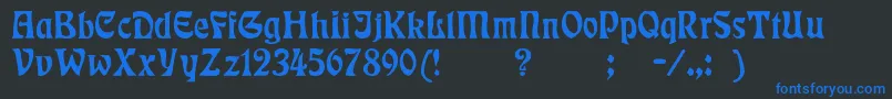 Шрифт Badmann – синие шрифты на чёрном фоне