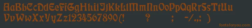 Badmann-fontti – ruskeat fontit mustalla taustalla
