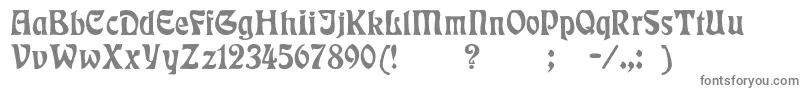 フォントBadmann – 白い背景に灰色の文字