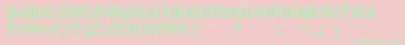 Badmann Font – Green Fonts on Pink Background