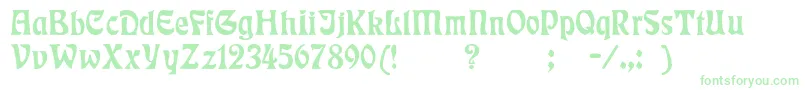 Шрифт Badmann – зелёные шрифты на белом фоне