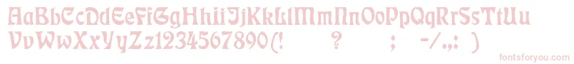 フォントBadmann – 白い背景にピンクのフォント