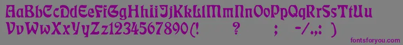 Badmann Font – Purple Fonts on Gray Background