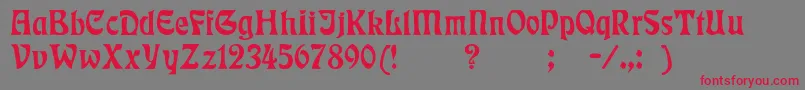 Шрифт Badmann – красные шрифты на сером фоне