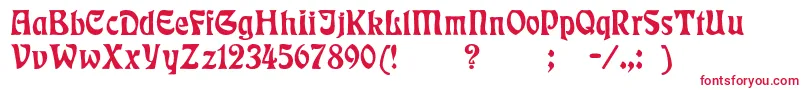 Шрифт Badmann – красные шрифты на белом фоне