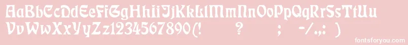 フォントBadmann – ピンクの背景に白い文字