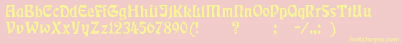 Badmann Font – Yellow Fonts on Pink Background