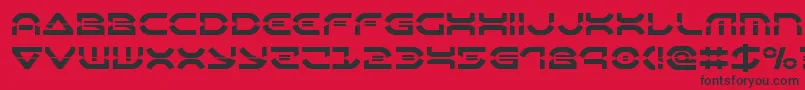 Oberondeuxlaser-fontti – mustat fontit punaisella taustalla