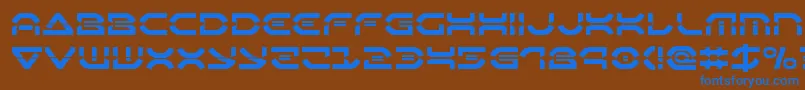 Oberondeuxlaser Font – Blue Fonts on Brown Background