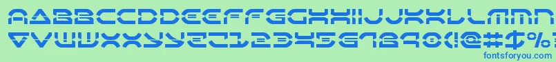 Oberondeuxlaser Font – Blue Fonts on Green Background
