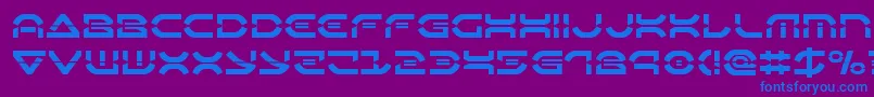 Oberondeuxlaser Font – Blue Fonts on Purple Background