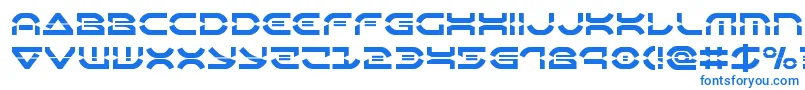 Oberondeuxlaser Font – Blue Fonts on White Background