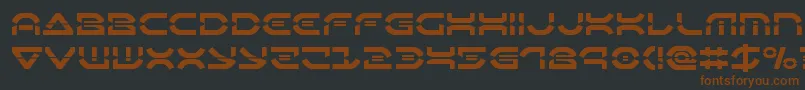 Oberondeuxlaser Font – Brown Fonts on Black Background