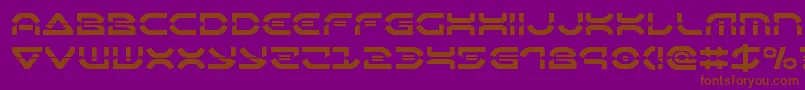 Шрифт Oberondeuxlaser – коричневые шрифты на фиолетовом фоне