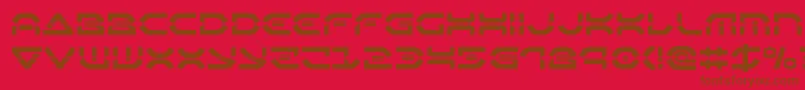 Oberondeuxlaser Font – Brown Fonts on Red Background