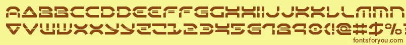 Oberondeuxlaser Font – Brown Fonts on Yellow Background