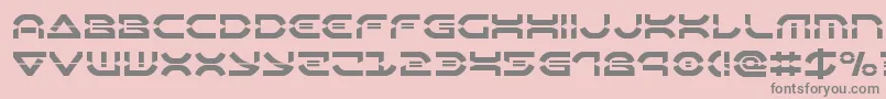 Oberondeuxlaser-fontti – harmaat kirjasimet vaaleanpunaisella taustalla