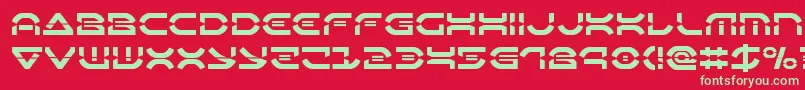 Oberondeuxlaser Font – Green Fonts on Red Background